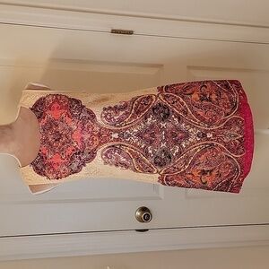 Stilletto's Boho Sleeveless Paisley Dress. Size Jr XL. EUC